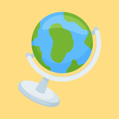 Globe of Knowledge: A vibrant globe stands poised, a symbol of global awareness and education. The colorful orb is a reminder of our interconnected world.