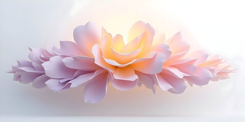 Elegant pastel floral arrangement with soft lighting creating a serene ambiance