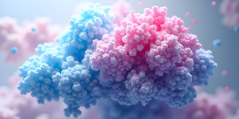 Pastel colored abstract cloudscape formation with bubble like details creates a soft ethereal feel