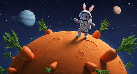 Cosmonaut Bunny on Carrot Planet