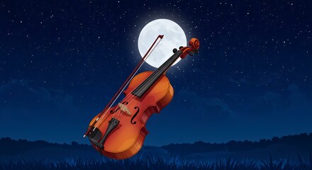 Nocturne: A Violin Under the Moonlight