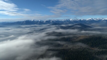 Obraz premium Mountain Landscape with Clouds