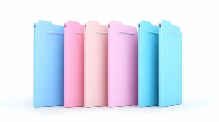 Colorful File Folders in Pastel Shades for Office Organization