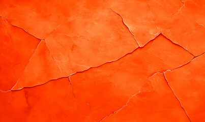 Bright Orange Cracked Surface Texture for Background and Design Use