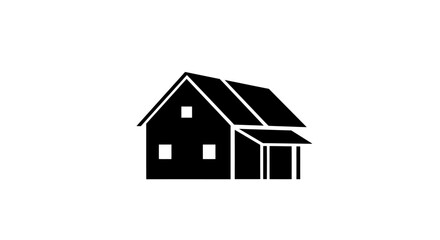 Black Silhouette House Icons
