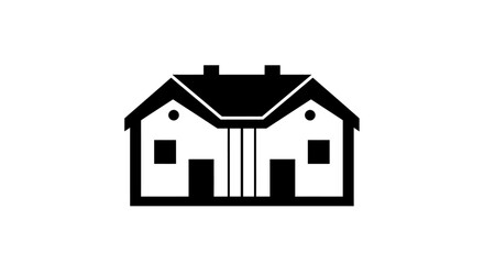 Black Silhouette House Icons
