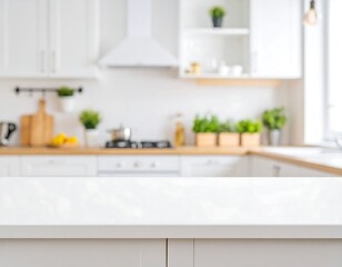 Blurred kitchen countertop