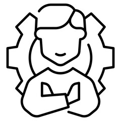 Team Leader line icon