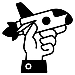 Business Launch Black Fill icon