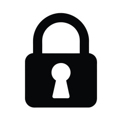 Padlock With Keyhole Icon Vector Illustration