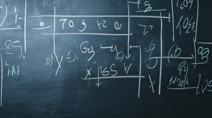 Chalkboard Equations Display Formulas and Mathematical Concepts Theme Learning