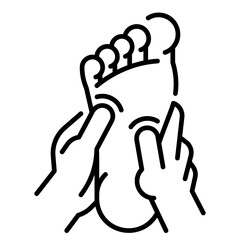 Relaxing Foot Massage Line Icon