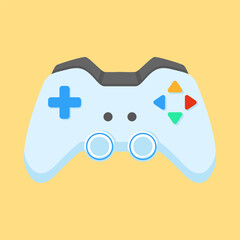 Gamer's Joy: A vibrant illustration of a gaming controller, exuding fun and excitement, perfectly set against a bright background