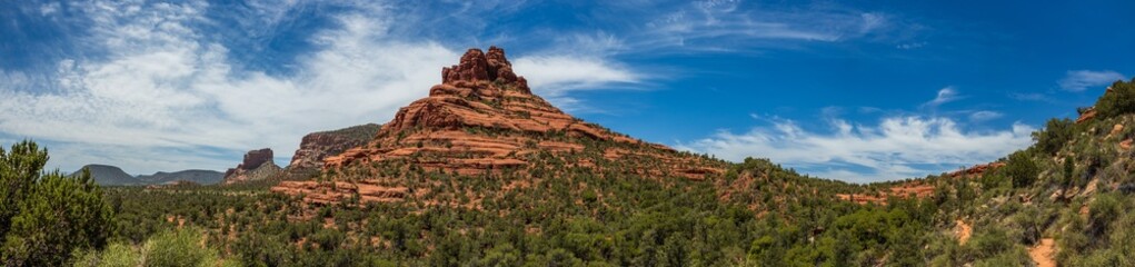 Bell rock panorama overlooking westward valley