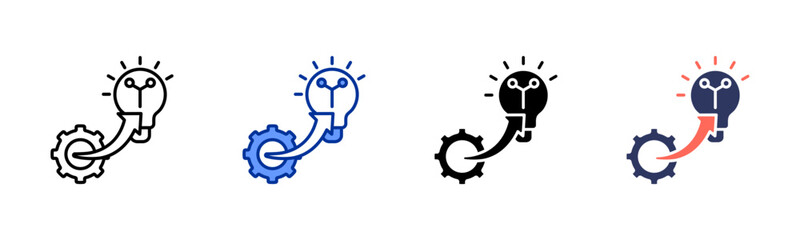 Implementation icon sheet multiple style collection