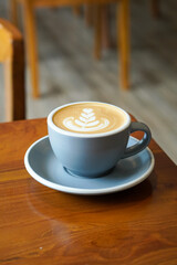 Hot Macadamia Latte, Indonesia, captured on July 13, 2025. Creamy espresso with macadamia nut milk, served warm in a ceramic cup on a table for a rich, nutty flavor