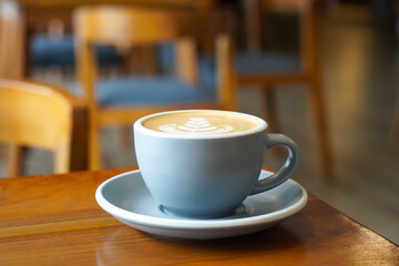 Hot Macadamia Latte, Indonesia, captured on July 13, 2025. Creamy espresso with macadamia nut milk, served warm in a ceramic cup on a table for a rich, nutty flavor