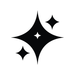 Sparkle With Three Stars Icon Vector Illustration