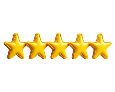 A row of five yellow stars
