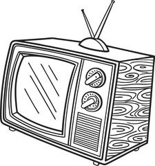 retro tv vector illustration