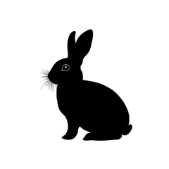 A rabbit silhouette bunny illustration animal vector