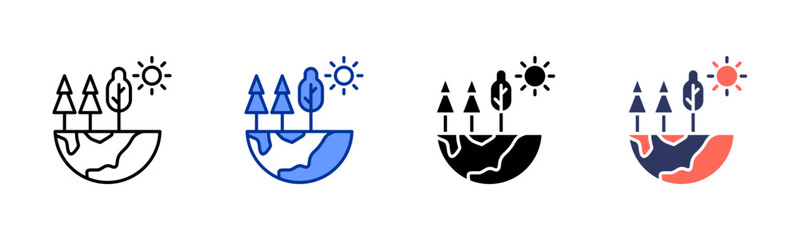 Natural Resources icon sheet multiple style collection