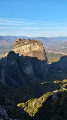 Serene morning in impressive Meteora monasteries. Central Greece