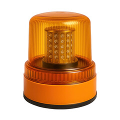 Isolate Transparent An orange warning light used in industrial operations and emergency situations to signal alertness and caution. PNG Die-Cut