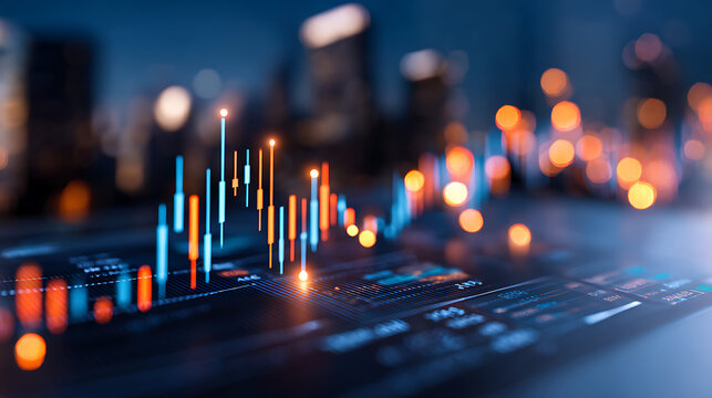 p3685236 02 Stock market financial chart features blue candlesticks on a dar 89203799 1 - Powered by Adobe