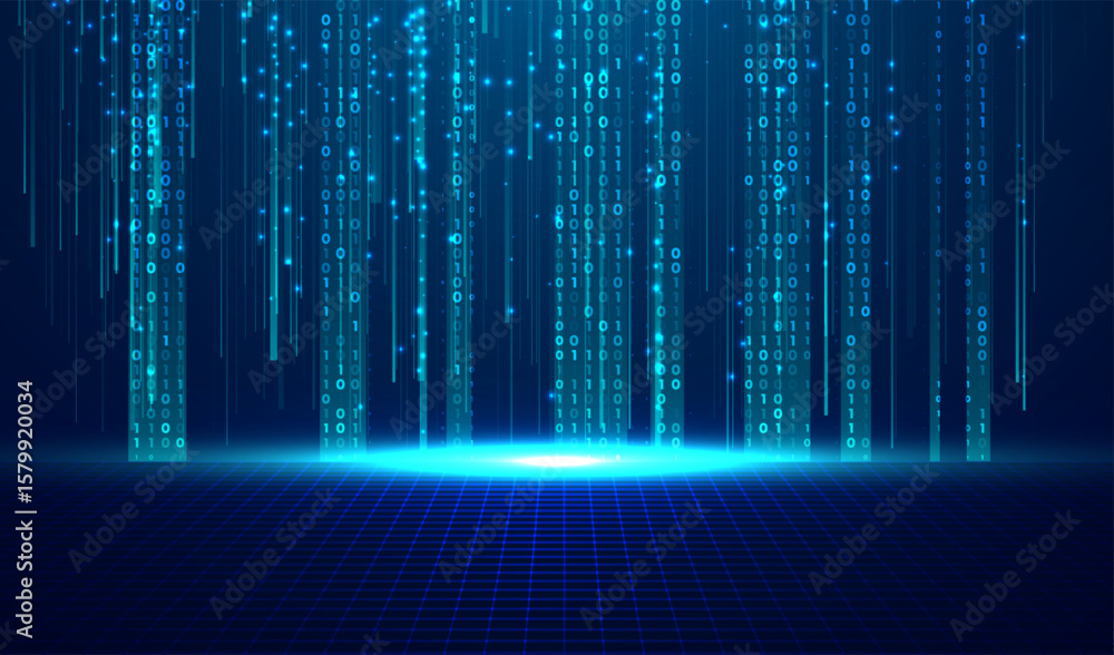 Poster abstract big data code representation. modern high-tech data background. graphic concept for your de