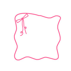 Pink ribbon bow frame