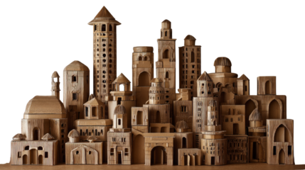 A city made out of cardboard boxes