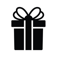 Gift Box With Ribbon Icon Vector Illustration