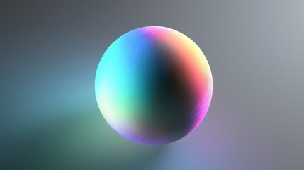 Colorful sphere on gradient background