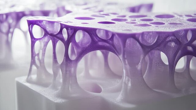Unique Purple Porous Structure Technological Aesthetics