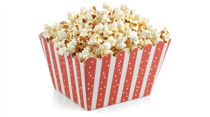 Popcorn in a striped container (2)