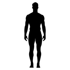 Man selfie silhouette standing human vector