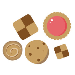 かわいいいろいろなクッキーのイラスト