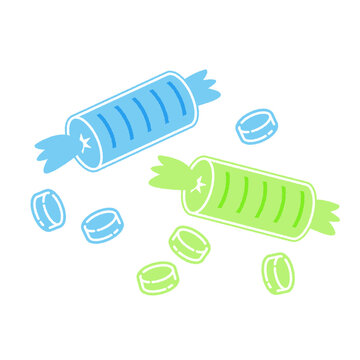 ラムネのお菓子のイラスト