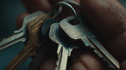 Keys in hand closeup