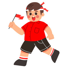 Small Flag March Kids Illustrations