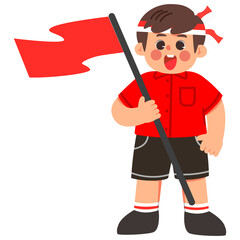 Big Red Flag Kids Illustrations