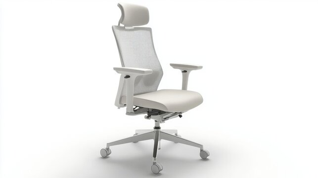 Stylish task chair with contoured seat and back for long work sessions