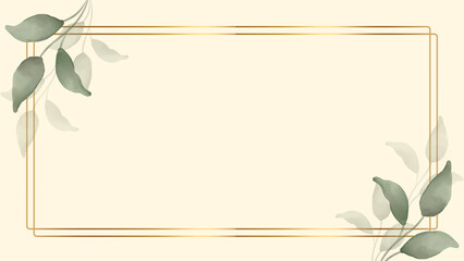 vintage frame with leaf