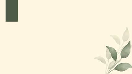 Obraz premium frame with flowers and leaves in yellow background