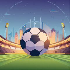 abstract digital soccer football composition