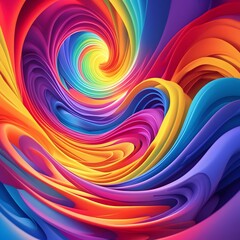 Colorful Abstract Rainbow Swirl Background Design