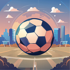 abstract digital soccer football composition