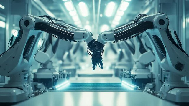 Automated Robotic Arms Precisely Collaborate