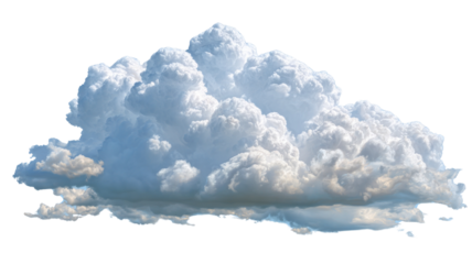 A large, fluffy cloud filled with white and gray clouds